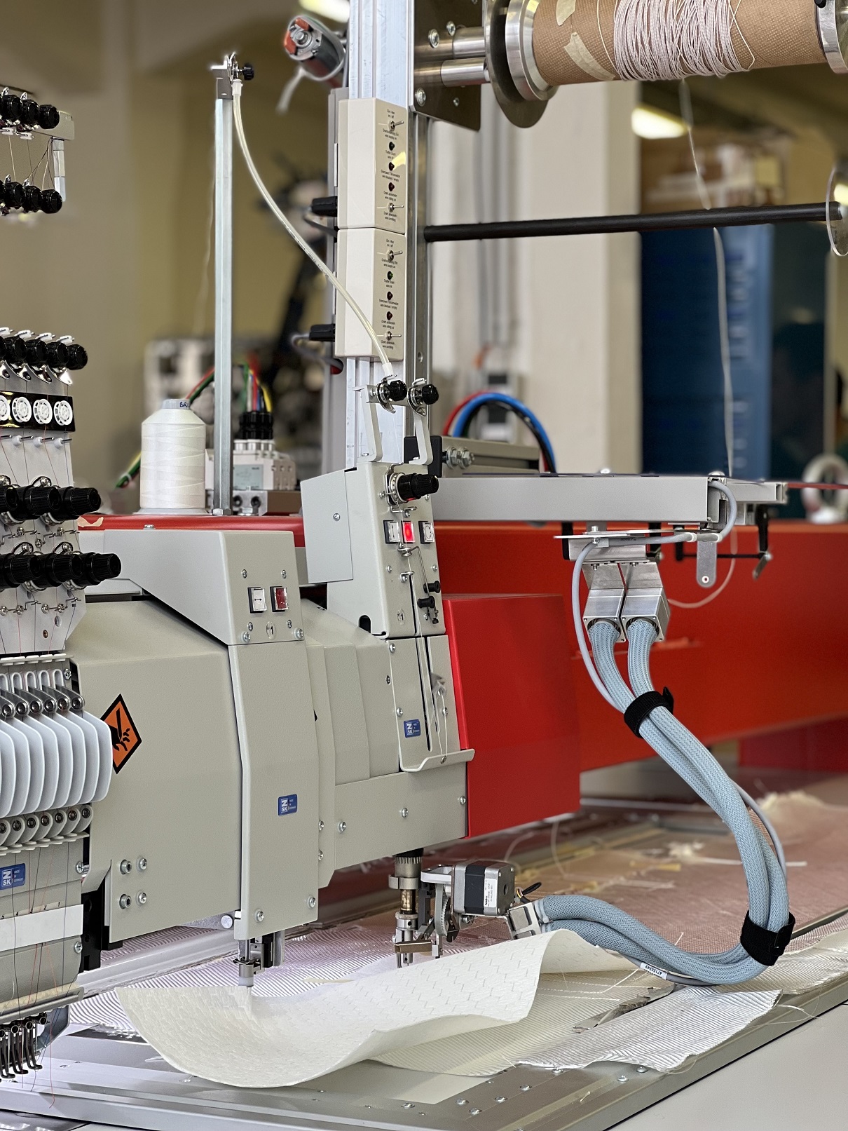 An industrial textile machine